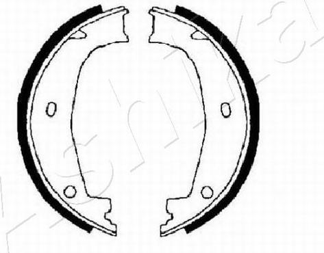 Ashika 55-00-0101 - Комплект тормозов, ручник, парковка autospares.lv