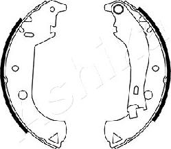 Ashika 55-00-0206 - Комплект тормозных колодок, барабанные autospares.lv