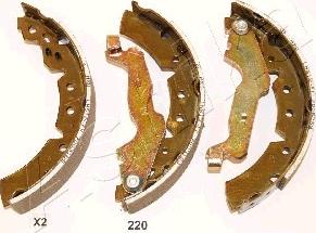 Ashika 55-02-220 - Комплект тормозных колодок, барабанные autospares.lv