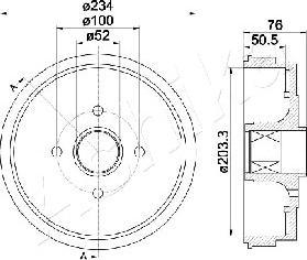 Ashika 56-00-0409 - Тормозной барабан autospares.lv