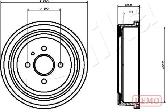 Ashika 56-00-0404C - Тормозной барабан autospares.lv