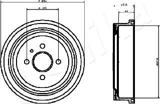 Ashika 56-00-0404 - Тормозной барабан autospares.lv