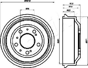 Ashika 56-00-0605 - Тормозной барабан autospares.lv