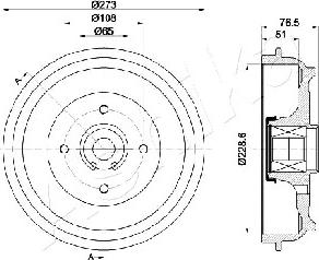 Ashika 56-00-0602 - Тормозной барабан autospares.lv