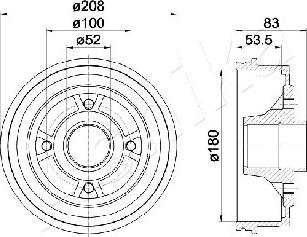 Ashika 56-00-0709 - Тормозной барабан autospares.lv