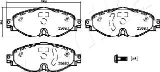 Ashika 50-00-0942 - Тормозные колодки, дисковые, комплект autospares.lv