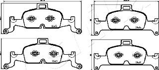 Ashika 50-00-0918 - Тормозные колодки, дисковые, комплект autospares.lv