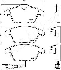 Ashika 50-00-0929 - Тормозные колодки, дисковые, комплект autospares.lv