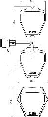 Ashika 50-00-0928 - Тормозные колодки, дисковые, комплект autospares.lv