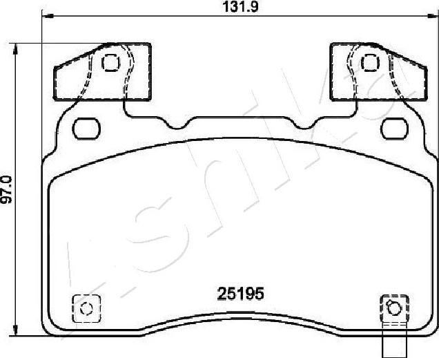 Ashika 50-00-0419 - Тормозные колодки, дисковые, комплект autospares.lv