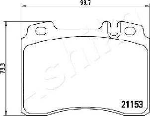 Ashika 50-00-0506 - Тормозные колодки, дисковые, комплект autospares.lv