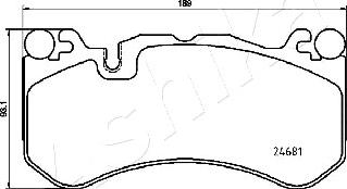 Ashika 50-00-0517 - Тормозные колодки, дисковые, комплект autospares.lv