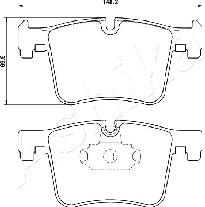 Ashika 50-00-0106 - Тормозные колодки, дисковые, комплект autospares.lv