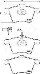 Ashika 50-00-0314 - Тормозные колодки, дисковые, комплект autospares.lv