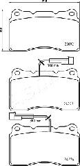 Ashika 50-00-0207 - Тормозные колодки, дисковые, комплект autospares.lv