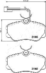 Ashika 50-00-0218 - Тормозные колодки, дисковые, комплект autospares.lv