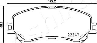 Ashika 50-00-0707 - Тормозные колодки, дисковые, комплект autospares.lv