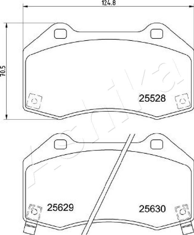 Ashika 50-03-3004 - Тормозные колодки, дисковые, комплект autospares.lv