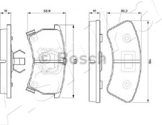 Ashika 50-03-3003 - Тормозные колодки, дисковые, комплект autospares.lv