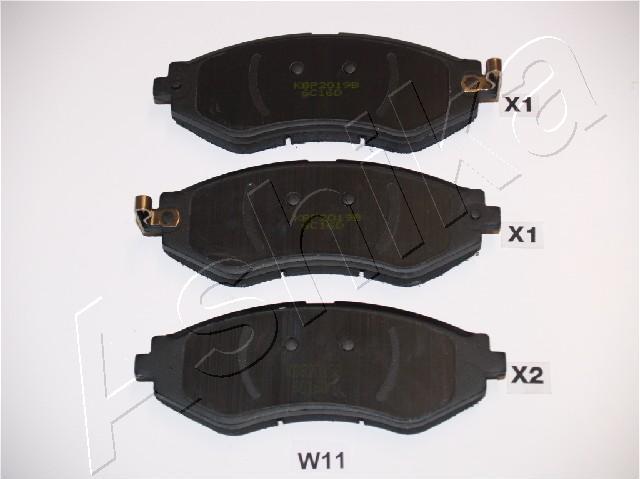 Ashika 50-0W-W11 - Тормозные колодки, дисковые, комплект autospares.lv