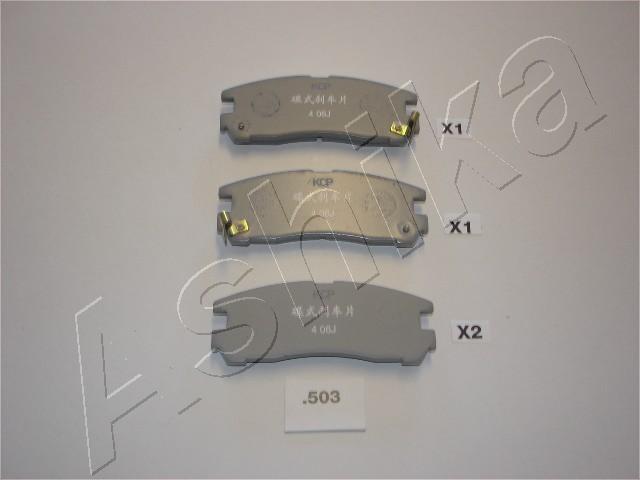 Ashika 51-05-503 - Тормозные колодки, дисковые, комплект autospares.lv
