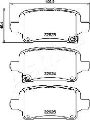 Ashika 51-00-0406 - Тормозные колодки, дисковые, комплект autospares.lv