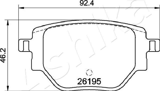 Ashika 51000408 - Тормозные колодки, дисковые, комплект autospares.lv