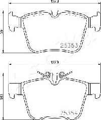 Ashika 51-00-0507 - Тормозные колодки, дисковые, комплект autospares.lv