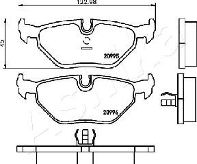 Ashika 51-00-0106 - Тормозные колодки, дисковые, комплект autospares.lv