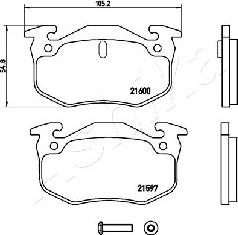 Ashika 51-00-0701 - Тормозные колодки, дисковые, комплект autospares.lv