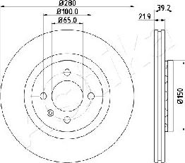 Ashika 60-00-0940 - Тормозной диск autospares.lv