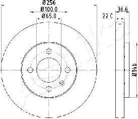 Ashika 60-00-0943 - Тормозной диск autospares.lv