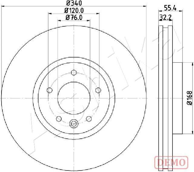 Ashika 60-00-0954C - Тормозной диск autospares.lv