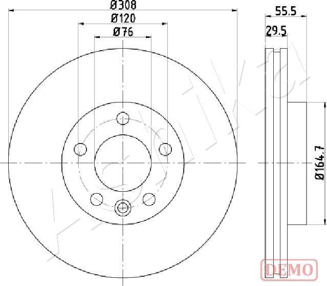 Ashika 60-00-0953C - Тормозной диск autospares.lv