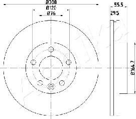 Ashika 60-00-0953 - Тормозной диск autospares.lv