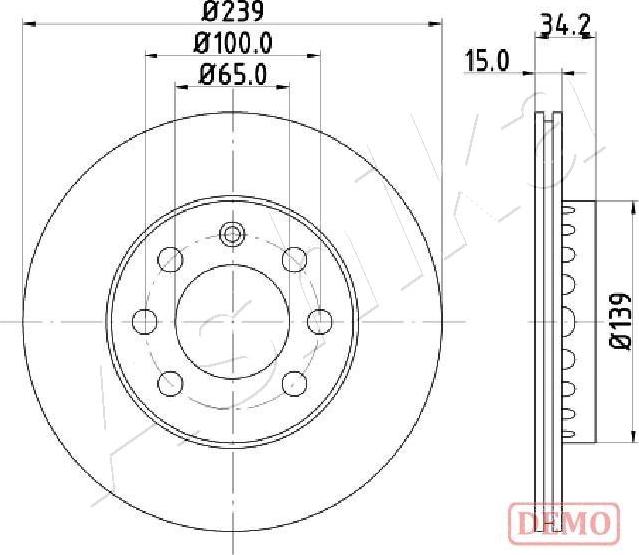 Ashika 60-00-0904C - Тормозной диск autospares.lv