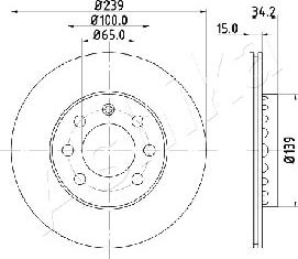 Ashika 60-00-0904 - Тормозной диск autospares.lv