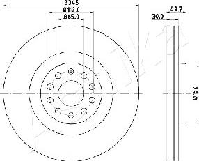 Ashika 60-00-0908 - Тормозной диск autospares.lv