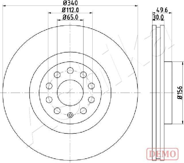 Ashika 60-00-0907C - Тормозной диск autospares.lv