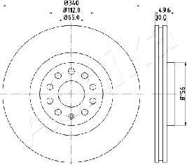 Ashika 60-00-0907 - Тормозной диск autospares.lv