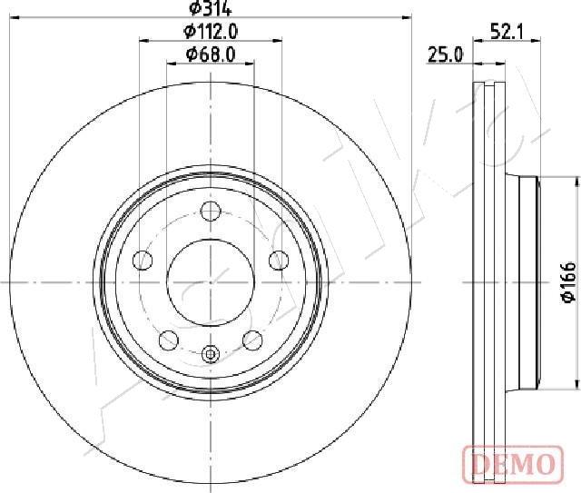 Ashika 60-00-0916C - Тормозной диск autospares.lv