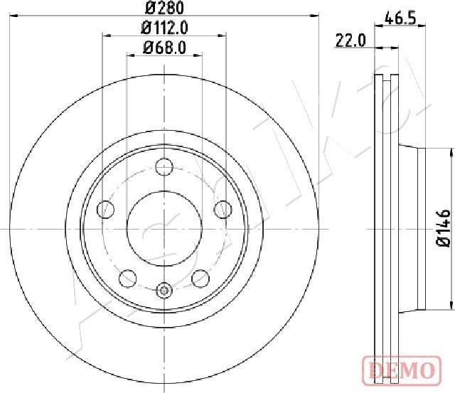 Ashika 60-00-0911C - Тормозной диск autospares.lv