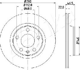 Ashika 60-00-0911 - Тормозной диск autospares.lv