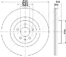 Ashika 60-00-0918 - Тормозной диск autospares.lv