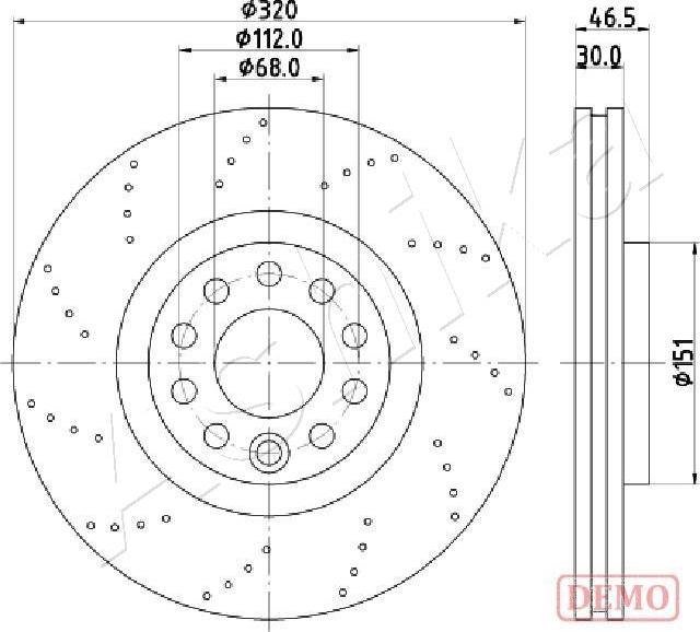 Ashika 60-00-0913C - Тормозной диск autospares.lv