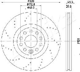 Ashika 60-00-0913 - Тормозной диск autospares.lv