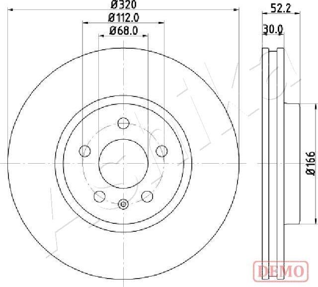 Ashika 60-00-0917C - Тормозной диск autospares.lv