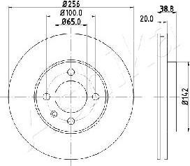 Ashika 60-00-0935 - Тормозной диск autospares.lv
