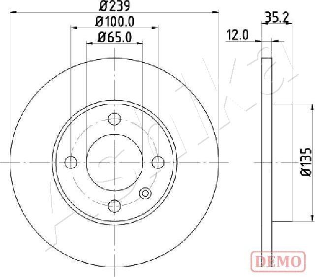 Ashika 60-00-0938C - Тормозной диск autospares.lv