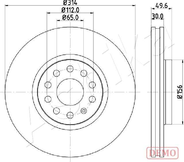 Ashika 60-00-0933C - Тормозной диск autospares.lv